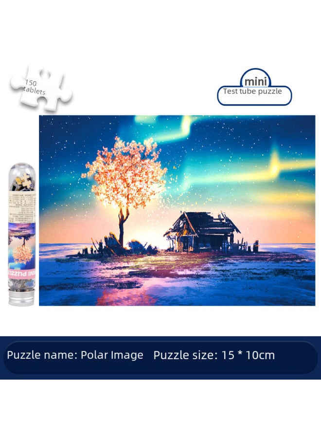 150-piece/234-piece Mini Tube Puzzles Starry Sky Design Youth Creative Intellectual Stress Relief Toys-Color:20111-1 Mona Lisa's Smile 150 Test Tube Puzzle - Image 4